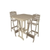 Nautical Recycled Plastic Bar Chair With 37" Square Bar Table Set From Polywood