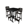 Nautical Recycled Plastic Bar Chair With 37" Square Bar Table Set From Polywood