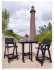Nautical Recycled Plastic Bar Chair With 37" Square Bar Table Set From Polywood