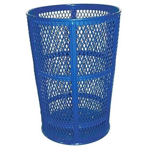 45 Gallon Expanded Metal Style Thermoplastic Coated Trash Receptacle
