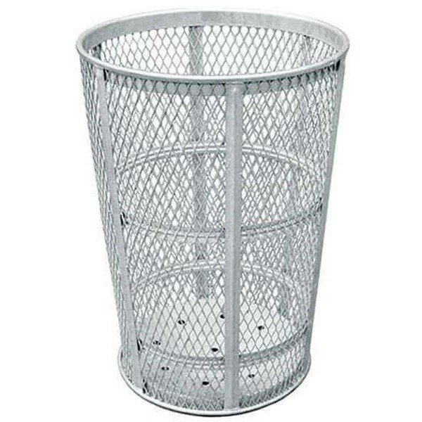 45 Gallon Galvanized Steel Mesh Style Thermoplastic Coated Trash Receptacle