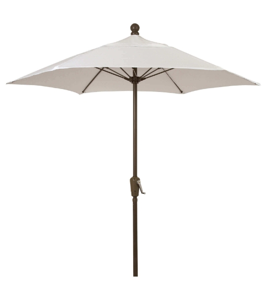 7.5 Ft. Hexagonal Commercial Fiberglass Ribbed Market Umbrella With Two Piece Aluminum Pole And Solution Dyed Olefin Fabric - 15 Lbs.