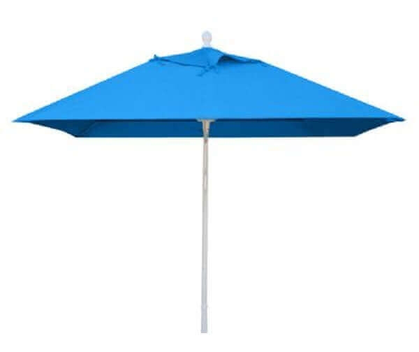 Commercial Umbrellas Market Style Umbrella, 6 Foot Square with Heavy Duty Aluminum 2 Piece Pole and Pulley Lift, Sunbrella