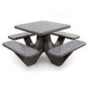 36"  Square Commercial Concrete Picnic Table - 1100 lbs.