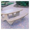 72" X 60" Oval Commercial Concrete Picnic Table