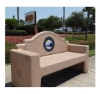 Custom Logo Commercial Westlake Concrete Bench