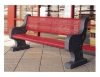 78" Heritage Commercial Concrete Bench With Thermoplastic