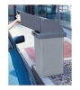 22 Gallon Commercial Plastic Square Trash Receptacle With Drive-Up Lid
