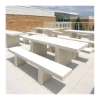 7 Ft. Rectangular Commercial Concrete Picnic Table With Detached Benches