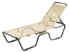 	Neptune Vinyl Strap Chaise Lounge - Commercial Aluminum Frame