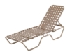 Commercial Vinyl Strap Pool Furniture St. Maarten Cross Weave Strap Chaise Lounge