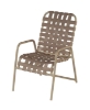 St. Maarten Crossweave Vinyl Strap Dining Chair - Commercial Aluminum Frame