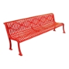 Rolled Diamond Style Thermoplastic Contoured Steel Bench without Arms