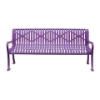 Rolled Diamond Style Thermoplastic Controured Steel Bench with Arms