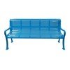 Rolled Peforated Style Thermoplastic Contoured Steel Bench with Arms