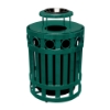 32 Gallon Ring Style Thermoplastic Receptacle - Spun Ash Bonnet Lid