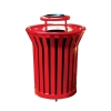 32 Gallon Ribbon Style Receptacle -Spun Ash Bonnet Lid