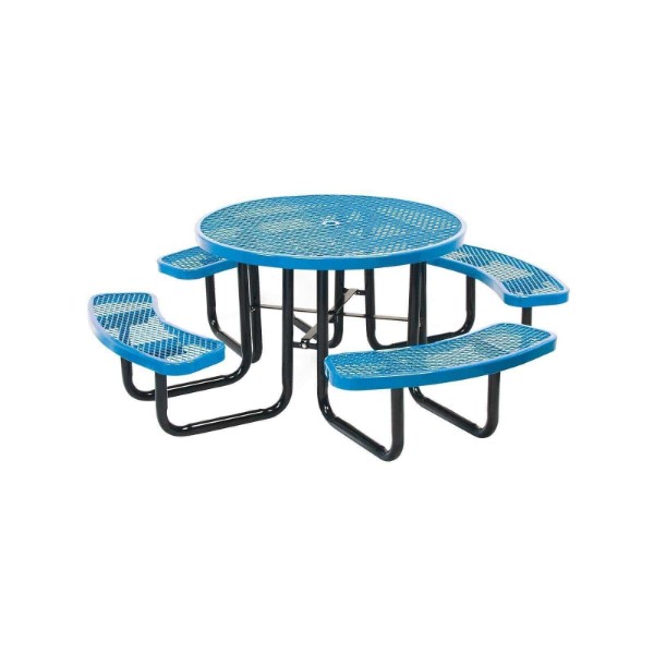 46" Round Expanded Style Thermoplastic Picnic Table