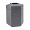 45 Gallon Poly Tec Commercial Plastic Hexagonal Trash Receptacle