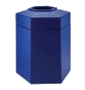 45 Gallon Poly Tec Commercial Plastic Hexagonal Trash Receptacle