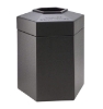 45 Gallon Poly Tec Commercial Plastic Hexagonal Trash Receptacle