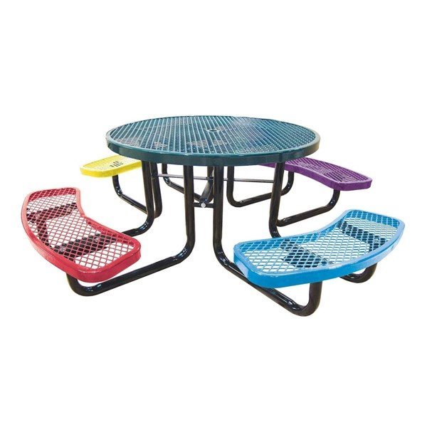 46" Round Expanded Style Thermoplastic Children's Picnic Table