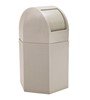 45 Gallon Poly Tec Commercial Plastic Hexagonal Trash Receptacle With Dome Lid