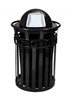 36 Gallon Round Steel Powder Coated Receptacle with Liner, 97 lbs.