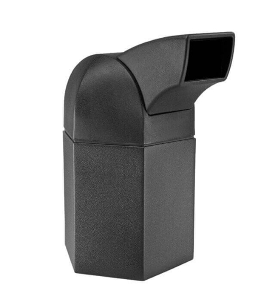 45 Gallon Poly Tec Commercial Plastic Hexagonal Trash Receptacle With Drive Thru Lid