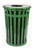 36 Gallon Steel Powder Coated Trash Can w/ Liner - 95 Lbs.