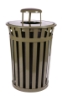 36 Gallon Steel Powder Coated Trash Can w/ Liner - 95 Lbs.