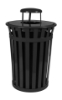 36 Gallon Steel Powder Coated Trash Can w/ Liner - 95 Lbs.