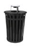 36 Gallon Steel Powder Coated Trash Can w/ Liner - 95 Lbs.