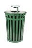 36 Gallon Steel Powder Coated Trash Can w/ Liner - 95 Lbs.