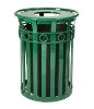 36 Gallon Round Steel Powder Coated Receptacle with Liner, 97 lbs.