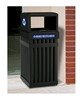 25 Gallon Arch Tec Commercial Square Plastic Trash Receptacle With Dome Lid