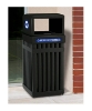 25 Gallon Arch Tec Commercial Square Plastic Trash Receptacle With Dome Lid