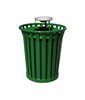 36 Gallon Wydman Series Round Steel Receptacle w/ Liner and Top