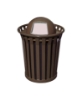 36 Gallon Wydman Series Round Steel Receptacle w/ Liner and Top