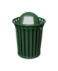 36 Gallon Wydman Series Round Steel Receptacle w/ Liner and Top