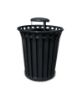 36 Gallon Wydman Series Round Steel Receptacle w/ Liner and Top