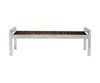 5 Ft.Skyline Stainless Wood Backless Bench With Stainless Steel Frame