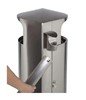 20 Gallon Leafview Commercial Stainless Steel Trash Receptacle With Attached Cigarette Snuffer