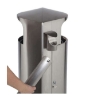 20 Gallon Leafview Commercial Stainless Steel Trash Receptacle With Attached Cigarette Snuffer