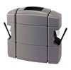 40 Gallon Double Sided Island Service Center - Polyethylene Plastic Receptacle With 2 Gallon Buckets And Towel Dispensers