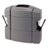 40 Gallon Double Sided Island Service Center - Polyethylene Plastic Receptacle With 2 Gallon Buckets And Towel Dispensers