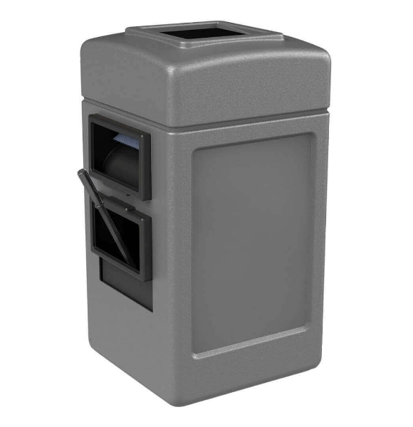 28 Gallon Island Service Center - Polyethylene Plastic Receptacle With 2 Gallon Bucket And Towel Dispenser