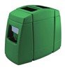 55 Gallon Double Sided Island Service Center - Polyethylene Plastic Receptacle With 2 Gallon Buckets And Towel Dispensers