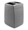 55 Gallon Poly Tec Polyethylene Plastic Square Trash Receptacle