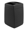 55 Gallon Poly Tec Polyethylene Plastic Square Trash Receptacle